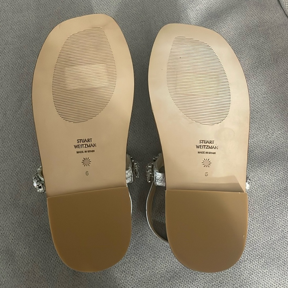 Stuart Weitzman Jaide Gem Sandal, Color Silver/Cr… - image 3